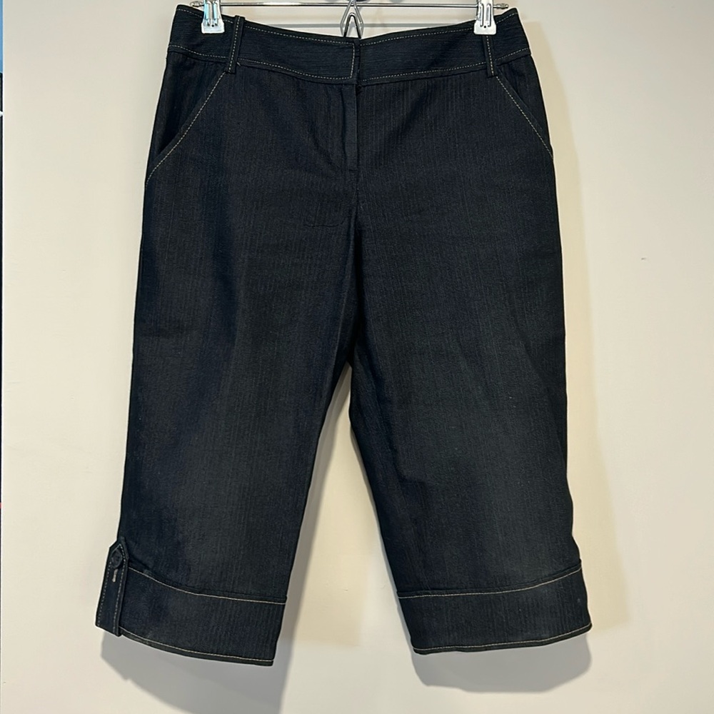 Black denim capris pants